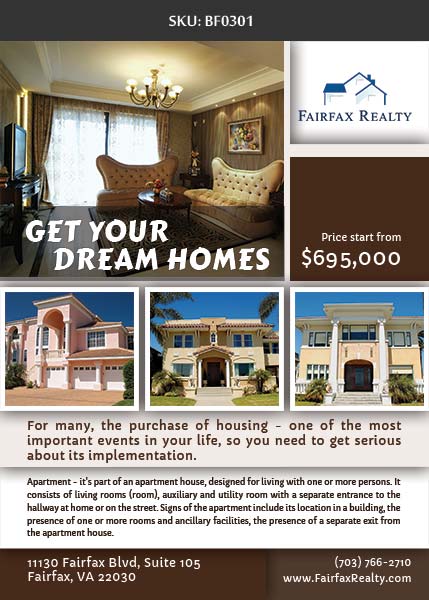 Fairfax Realty - 247101 - Marketing Material & Promotional Material for all Realtors - Real Estate Flyers