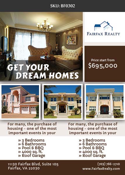 Fairfax Realty - 247101 - Marketing Material & Promotional Material for all Realtors - Real Estate Flyers