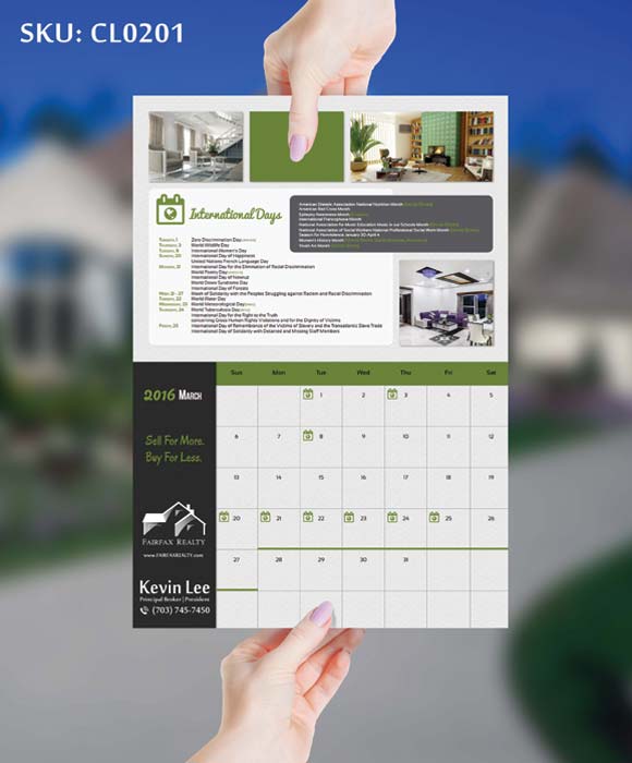 Real Estate Calendars - Real Estate Marketing Material