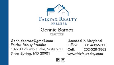 247101.com - Fairfax Realty Business Cards