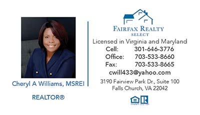 247101.com - Fairfax Realty Business Cards