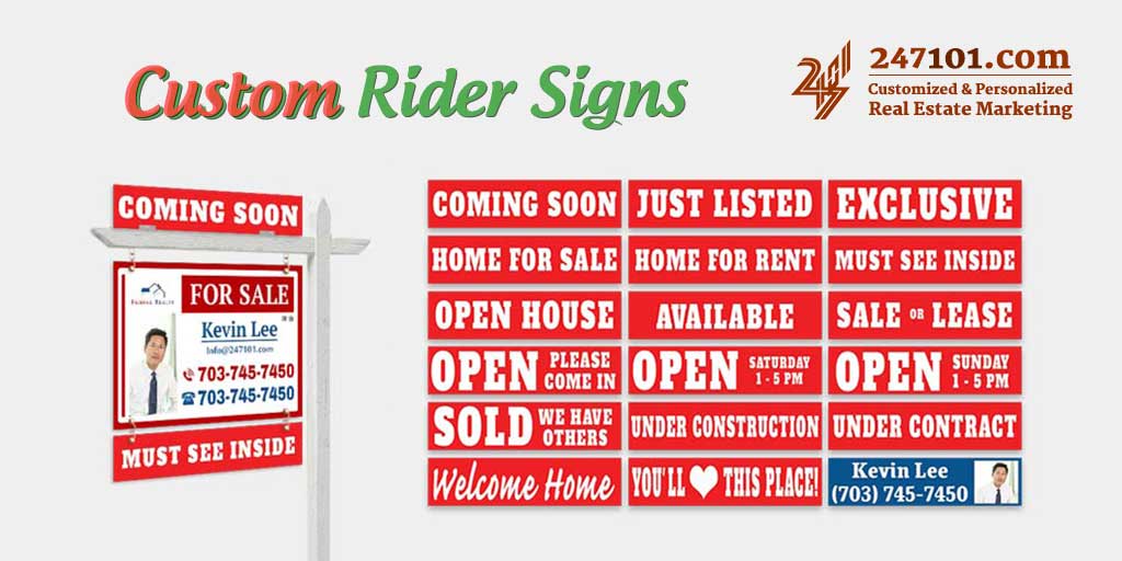 Rider Signs Promotional Material 247101 Fairfax Realty