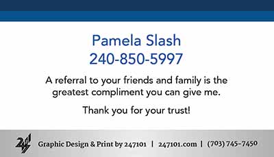 Business Cards Pamela Slash