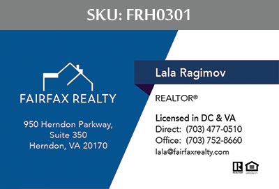 Fairfax Realty of Herndon Business Cards by 247101