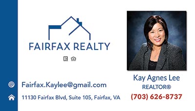 Fairfax Realty Business Cards Kay Agnes Lee