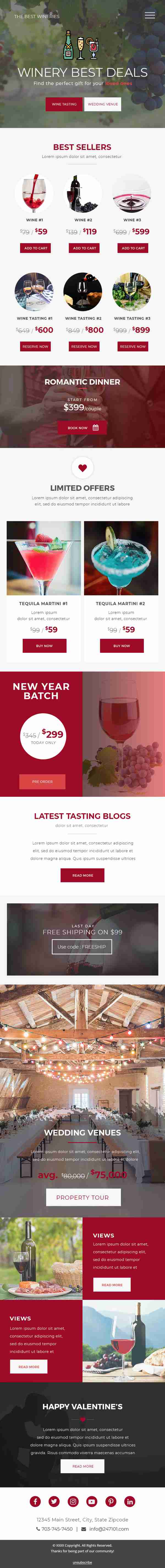 Email Marketing Design for Wineries & Vineyards Industry – SKU: EM0203 – 247101 Email Marketing Design for Wineries & Vineyards Industry - SKU: EM0203 - 247101