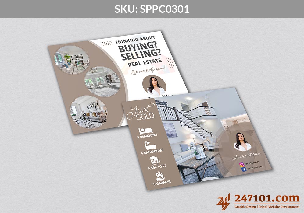Just Sold - Marketing Mailer Postcards for Agents
