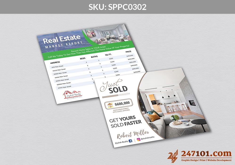 Just Sold - White and Cream Color Designs for Samson Properties Agents Realtors