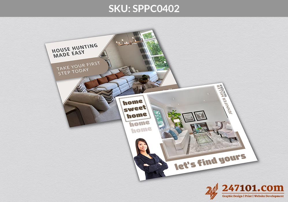 Home Sweet Home Postcard Mailers for Samson Properties Real Estate Agents