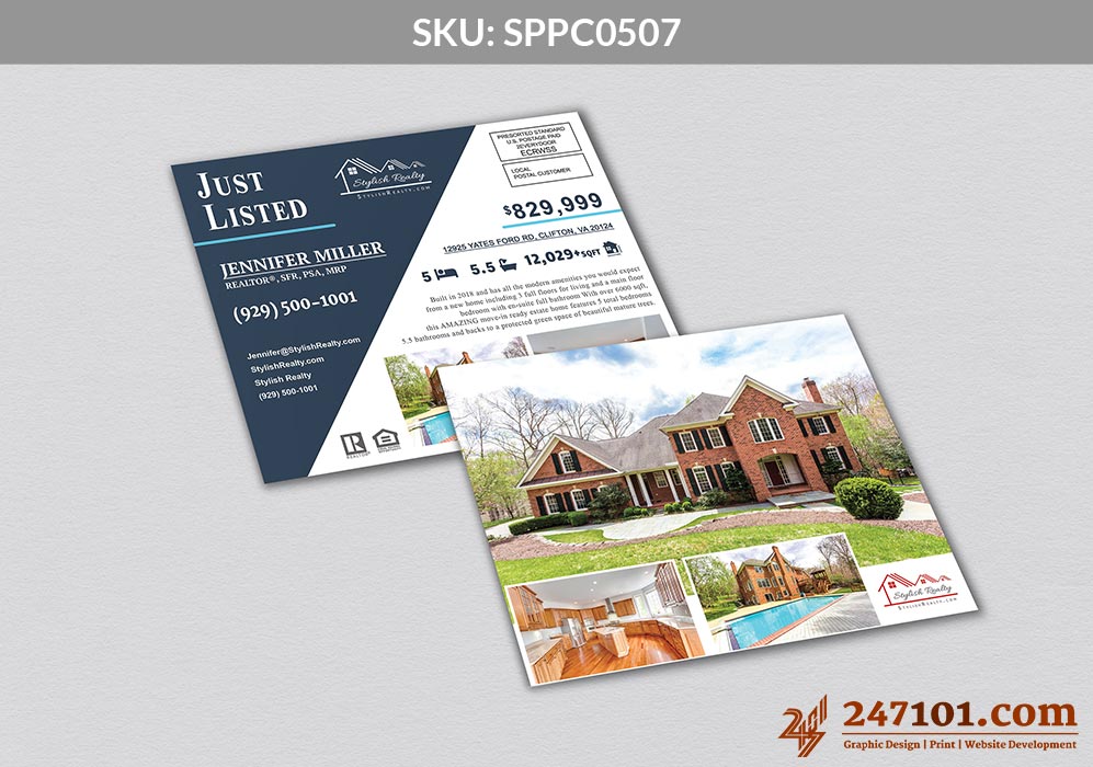 Just Listed - Real Estate Agent Mailers for a New Neighborhood to pickup additional listings