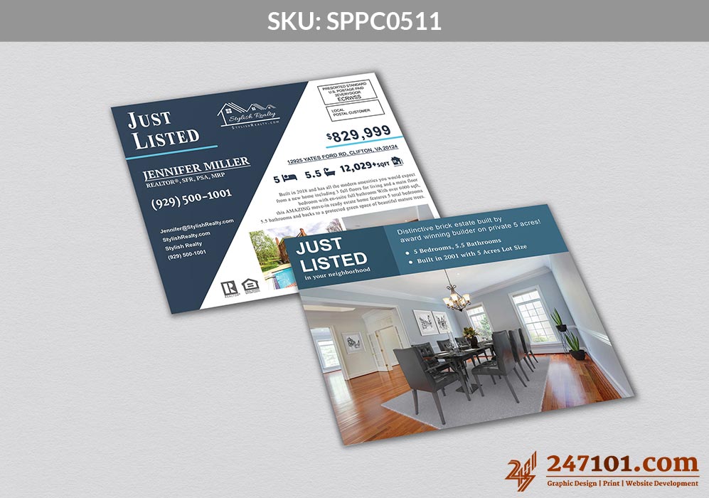 Just Listed Mailers for Real Estate Samson Properties Agents