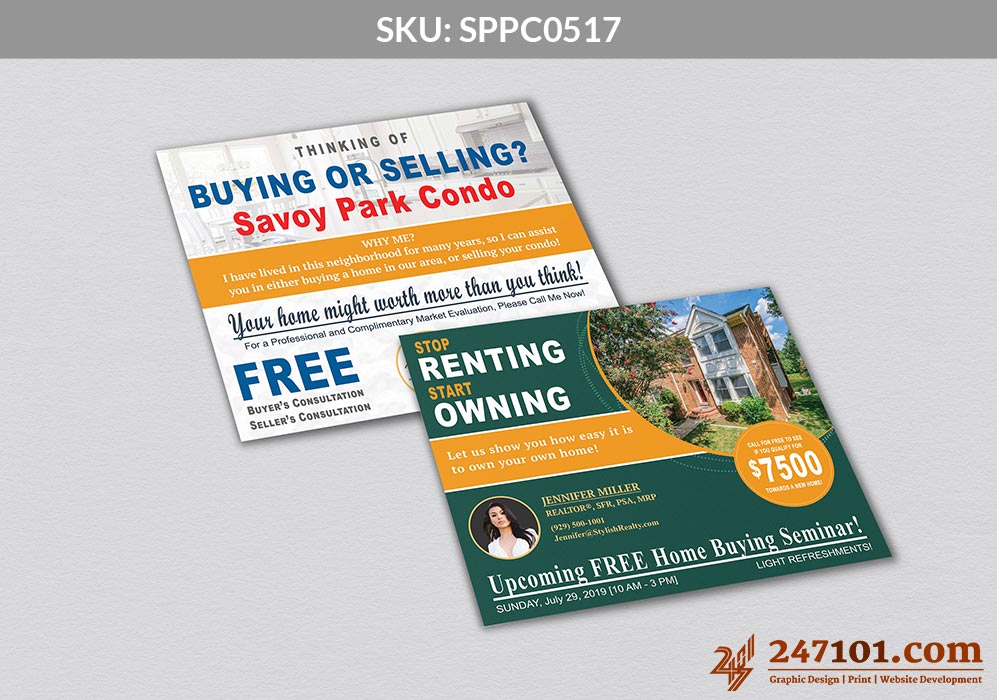 Thinking about Buying or Selling Real Estate Postcard Mailers