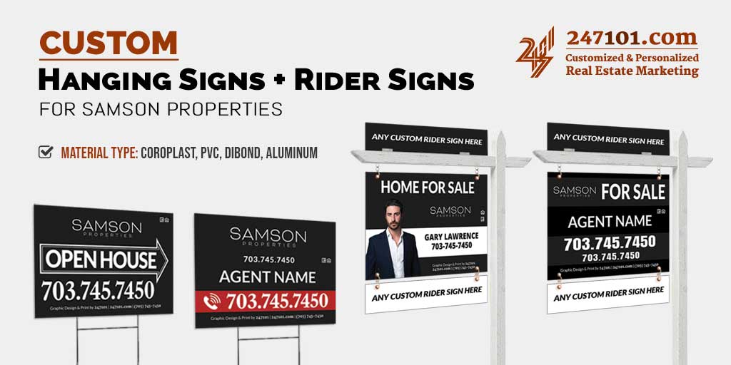 Samson Properties Sign Designs (Hanging Signs + Ground Signs)