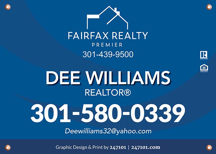 signs for Fairfax Realty Premier Agents