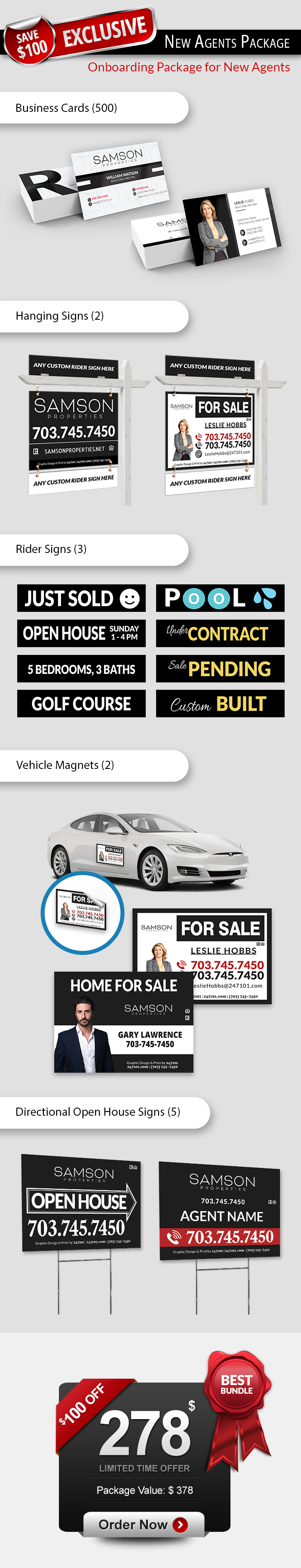 Samson Properties – Starter Package for New Agents Realtors Marketing Package for Samson Properties