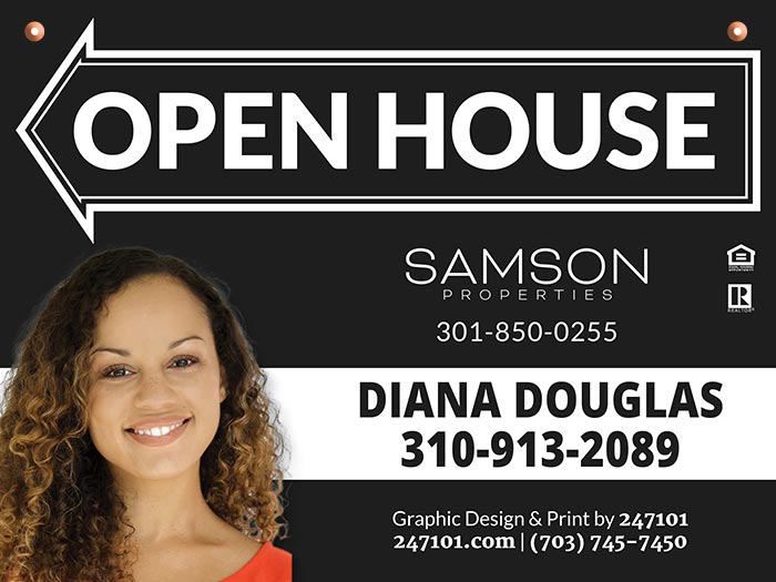 Diana Douglas - Hanging Yard Sign for Samson Properties Agent