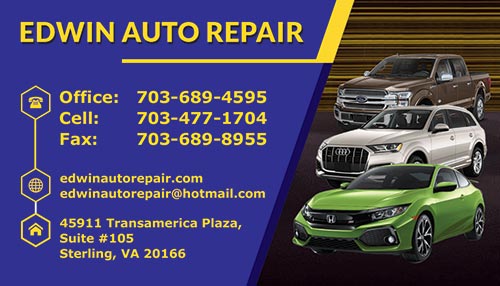 Business Cards Marketing for Edwin Auto Repair