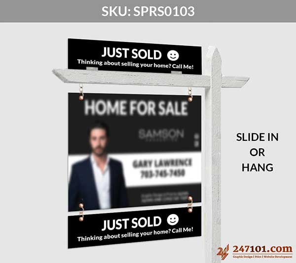 Hanging or Slide in Rider Sign for Samson Properties Agent