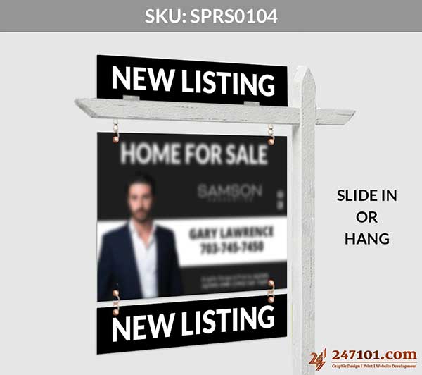 Hanging or Slide in Rider Sign for Samson Properties Agent