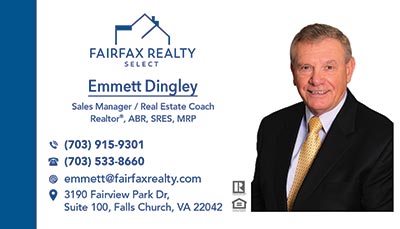 Sales Manager Business Cards for Fairfax Realty
