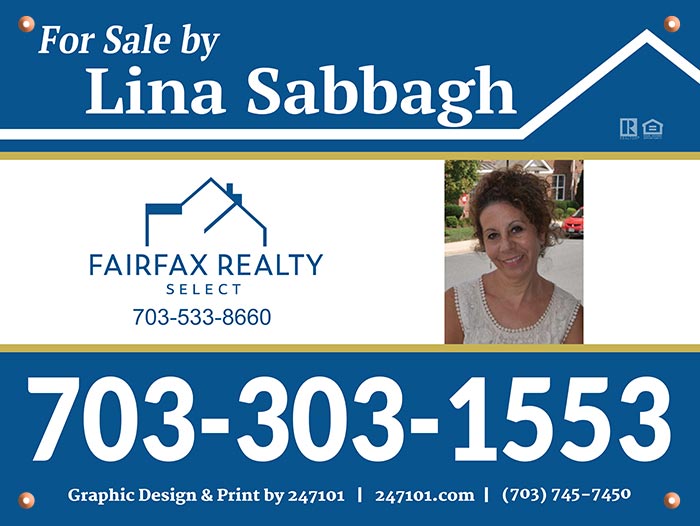 signs for Fairfax Realty Select agents