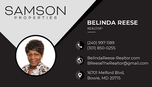 Samson Properties - Business Cards for Real Estate Agent - Belinda Reese