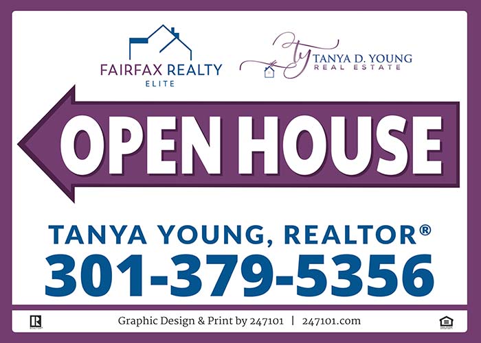 Aluminum Signs, PVC Signs, and Ground Signs for Fairfax Realty