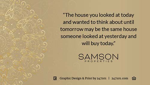 Samson Properties - Business Cards for Real Estate Agents
