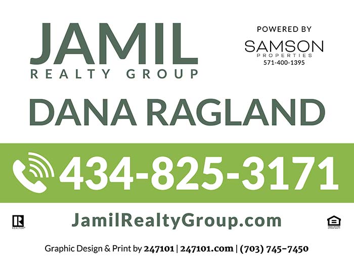 Samson Properties - Yard Sign for Real Estate Agent - Dana Ragland