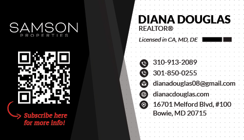 Business Cards for Samson Properties Agent