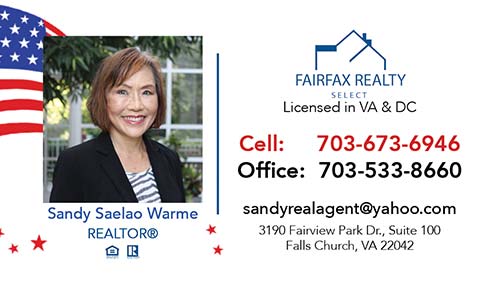 Fairfax Realty Select - Business Cards Sandy Saelao