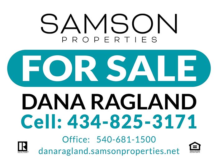Samson Properties - Yard Sign for Real Estate Agent - Dana Ragland
