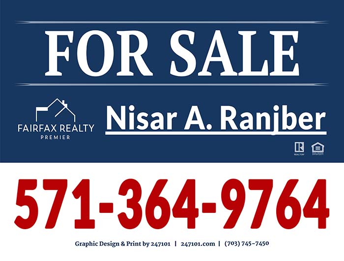 Business Cards for Fairfax Realty of Tysons Agents - Nisar A. Ranjber