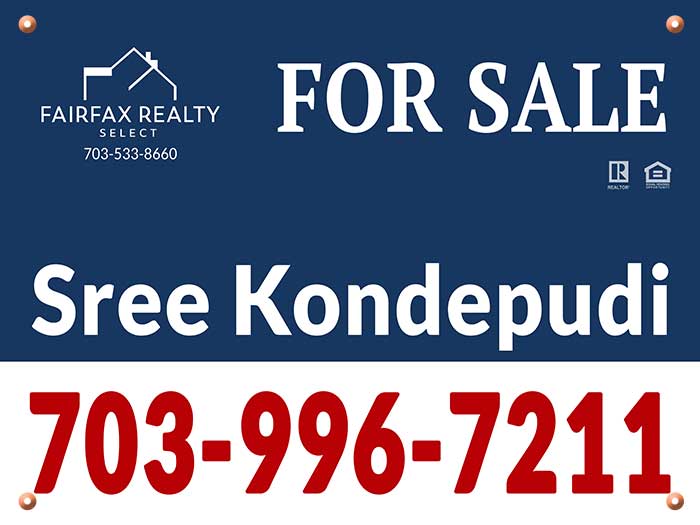 Fairfax Realty For Sale Sign Suryasree Kondepudi