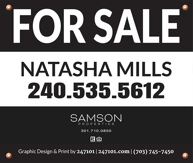 Samson Properties Natasha Mills Yard Sign