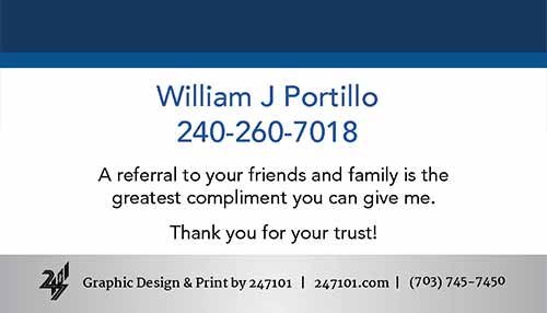 Fairfax Realty Business Cards William Portillo